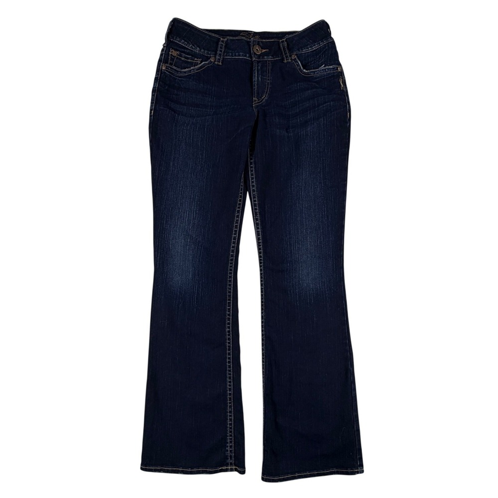 Silver Jeans Co 30x32 Suki Mid Rise Bootcut Dark Wash Indigo Denim Jeans